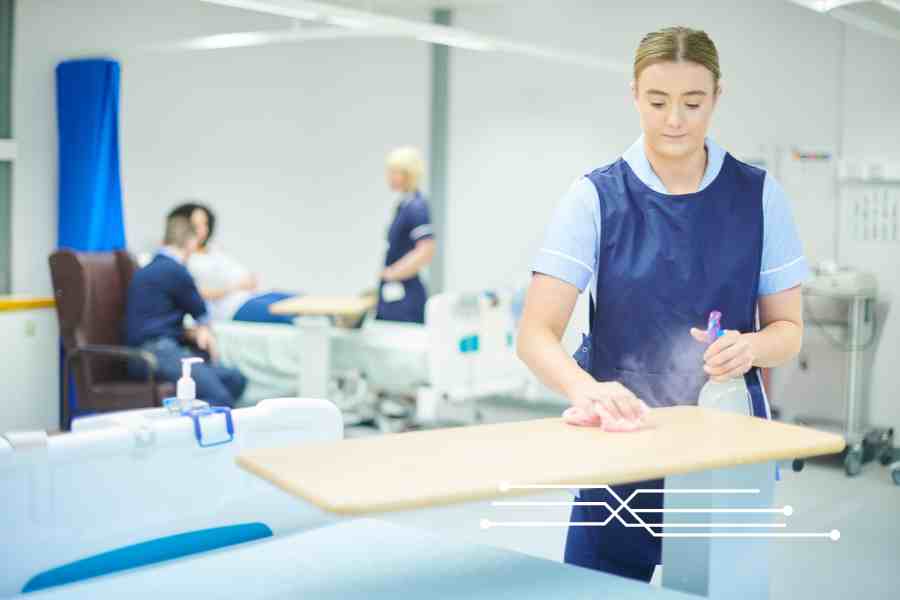 Trabajos de limpieza de hospitales