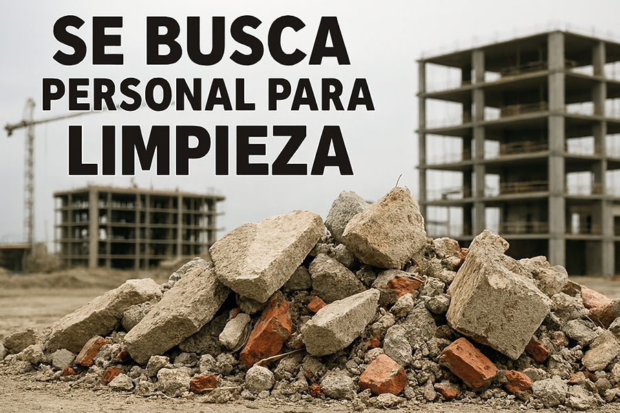 Personal para limpieza en obra de construcción