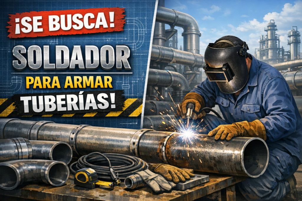 Se busca soldador para armar tuberías