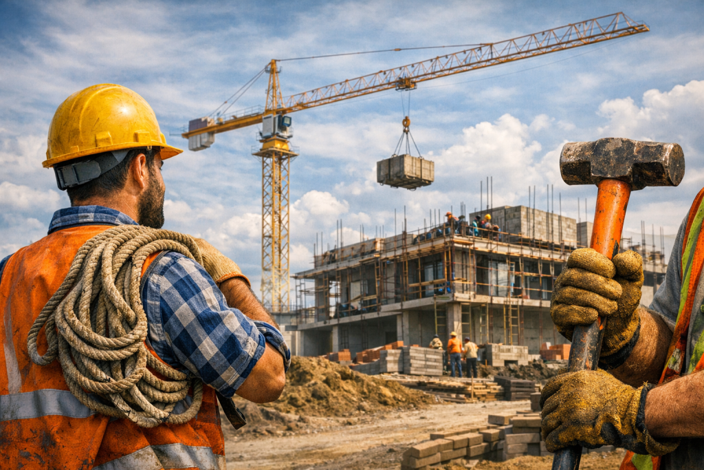 Se requiere personal para obra de construcción